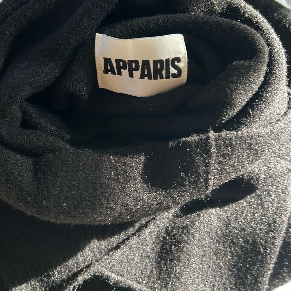 Apparis oversized black turtleneck sweater